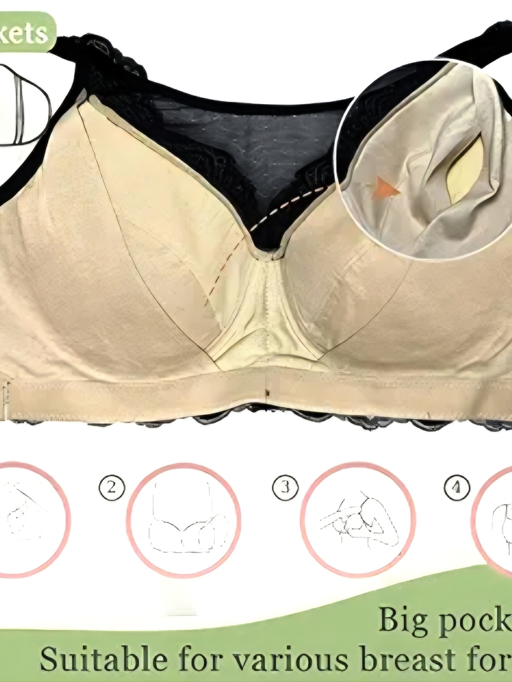 This A  MasectoLace Crop Bralette in Black - Picture 4 of 5
